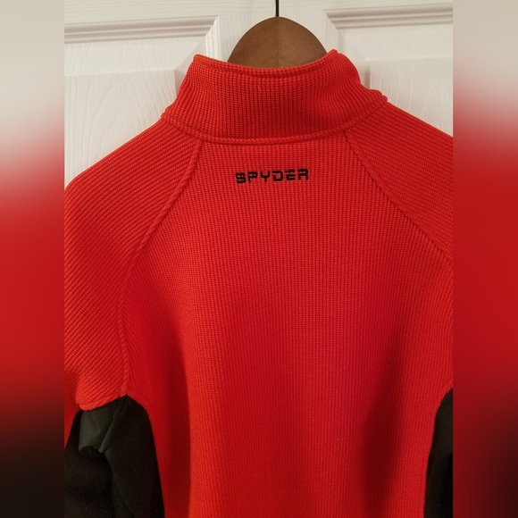 Spyder Men's Core Sweater 1/4 Zip Thermal Ski Red Size Medium - Picture 6 of 12